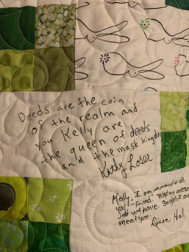 BMD Thank You Quilt, by Nola Hartman