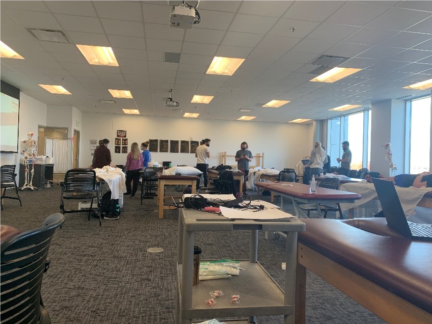 Dr. Clark's first teaching lab at UIndy DPT